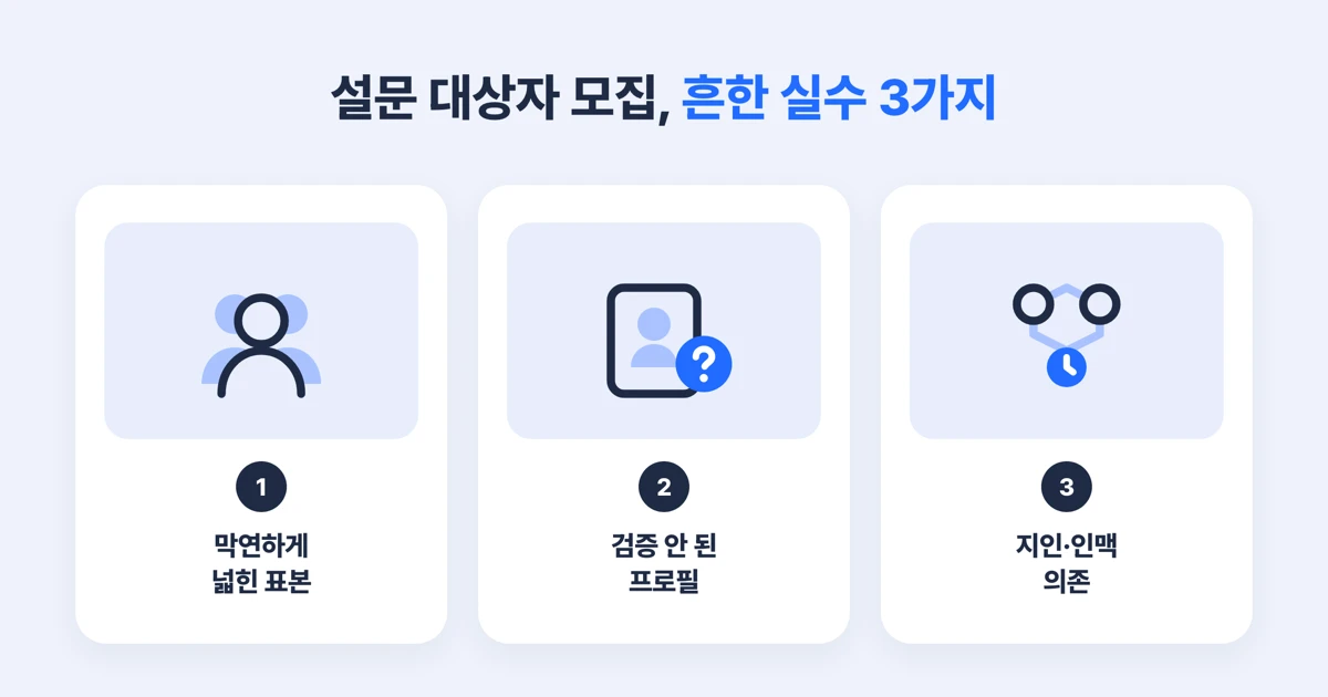 설문조사 대상자 모집에서 자주 발생하는 흔한 실수